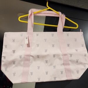 Victoria's Secret Light Pink Striped Tote